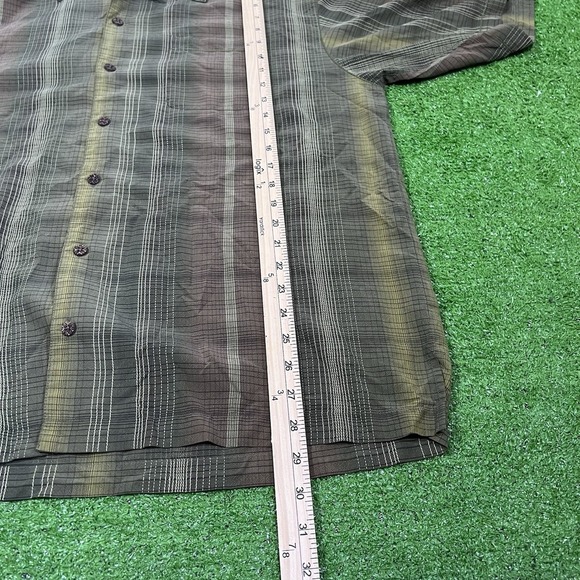 Vintage Tommy Bahama Silk Shirt XL TB 100% Silk Hawaiian Button Down Plaid - Picture 5 of 6